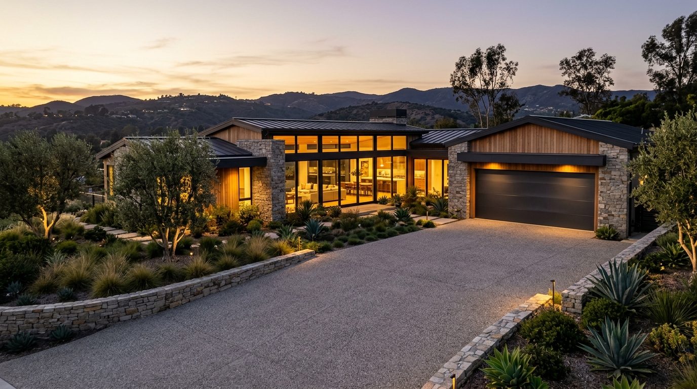 Beth Abbasi Garage Door Seal Pros Exterior Closed Garage Door at Twilight